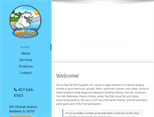 Tablet Screenshot of orlandopoolsupply.com